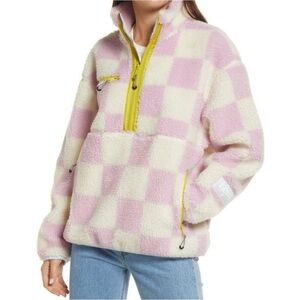 Levi's Pink and White Fleece Pullover